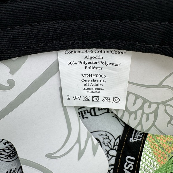 NWT Von Dutch Denim Green Apple Mesh Trucker Hat SnapBack Cap Y2K Style Logo - Picture 5 of 6